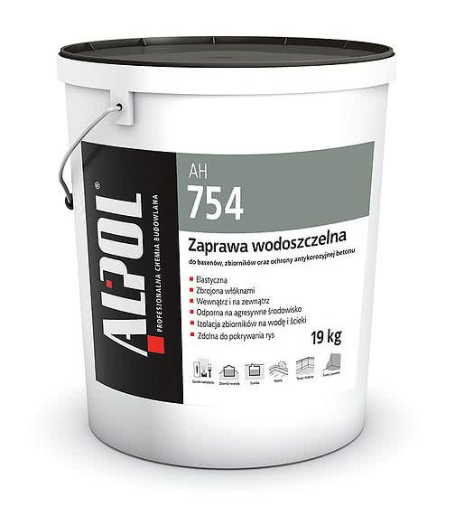 Zaprawa wodoszczelna do basenów, zbiorników oraz ochrony antykorozyjnej betonu AH 754