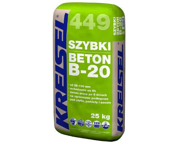 SZYBKI BETON B-20 449 - zaprawa betonowa o przyspieszonym czasie wiązania