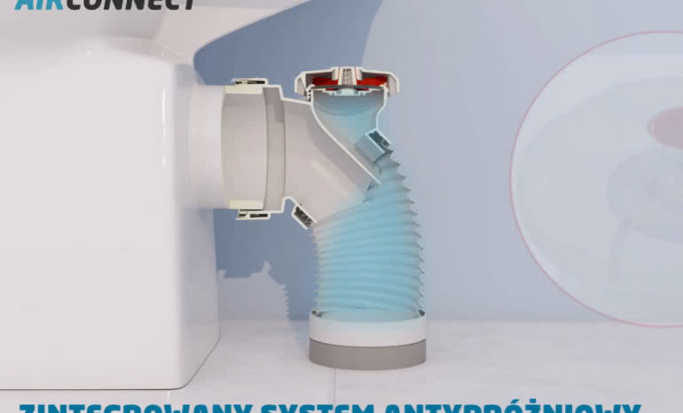 Kolano odpływowe WC AIRCONNECT® – Rewolucja 2-w-1 w Twojej łazience!