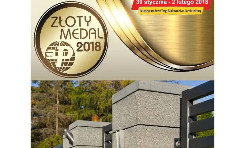 Złoty Medal MTP BUDMA 2018 dla ogrodzenia ROMA firmy JONIEC®