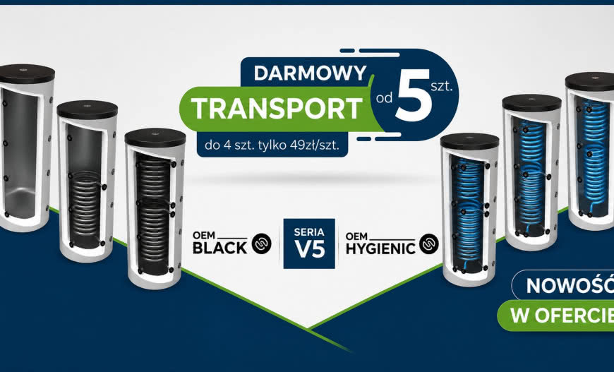 Wakacyjna promocja B2B na zbiorniki OEM V5. Transport gratis już od 5 sztuk