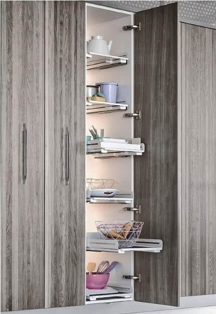 EXTENDO Libell 300 z prowadnicami/ biała - wysuwana półka do każdego rodzaju szafki