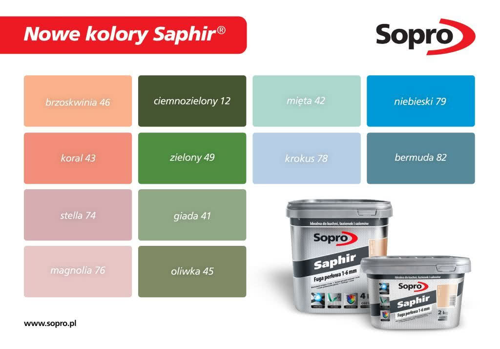 Kolory fugi Saphir Kolory fugi Saphir