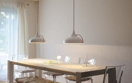 Kolekcja lamp I-RING oferowana przez firmę SPOTLINE, aranżacja oświetlenia jadalni, projekt: Andreas Robertz Kolekcja lamp I-RING oferowana przez firmę SPOTLINE, aranżacja oświetlenia jadalni, projekt: Andreas Robertz