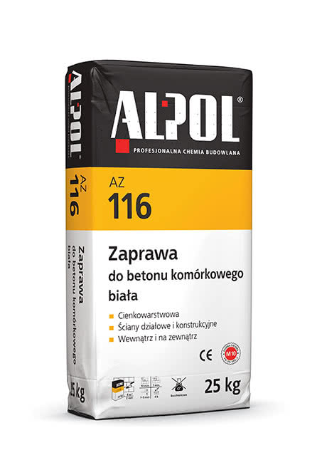 Zaprawa murarska do betonu komórkowego biała AZ 116